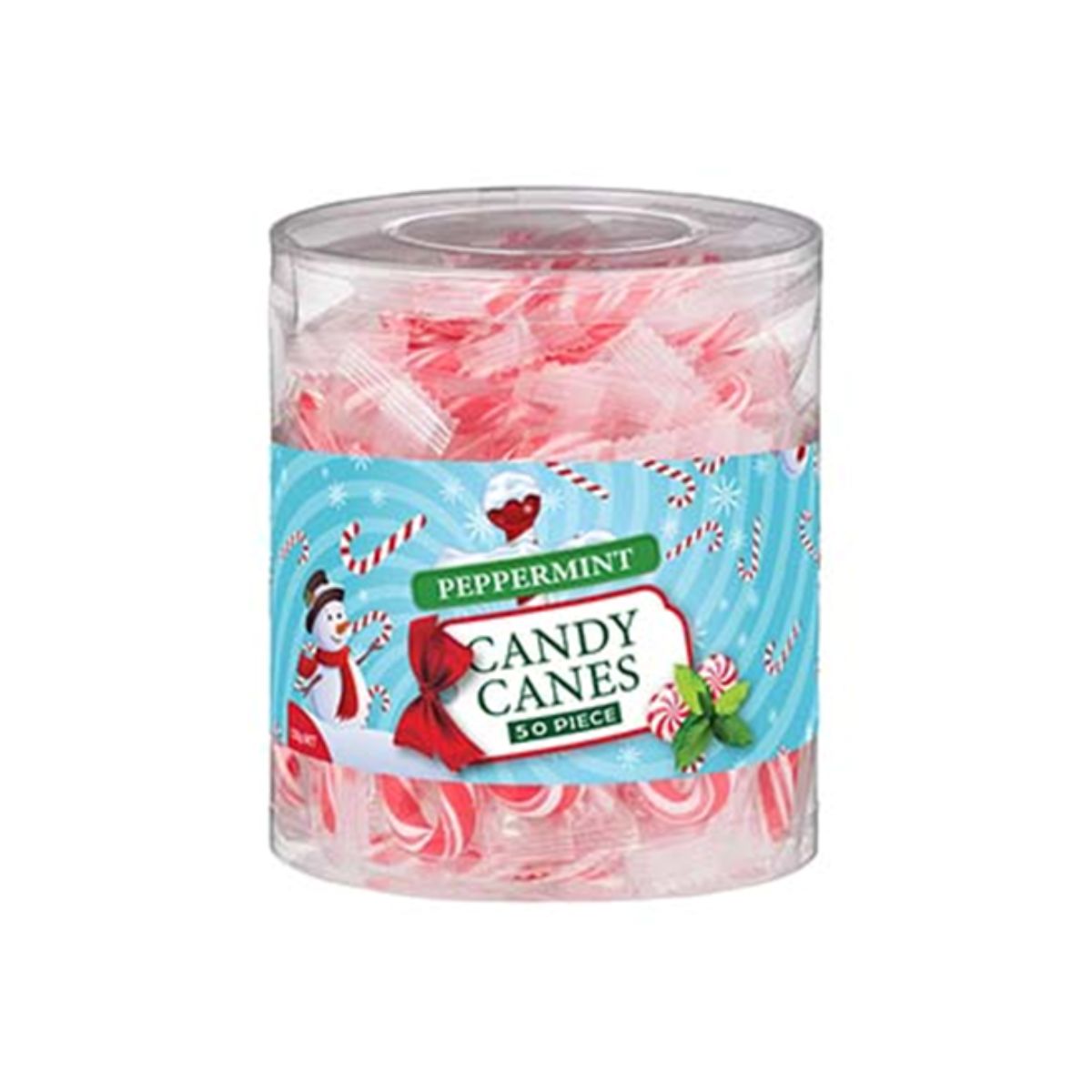 Christmas Candy Cane Mini Peppermint 50pk Bulk 4g Each Red & White Striped