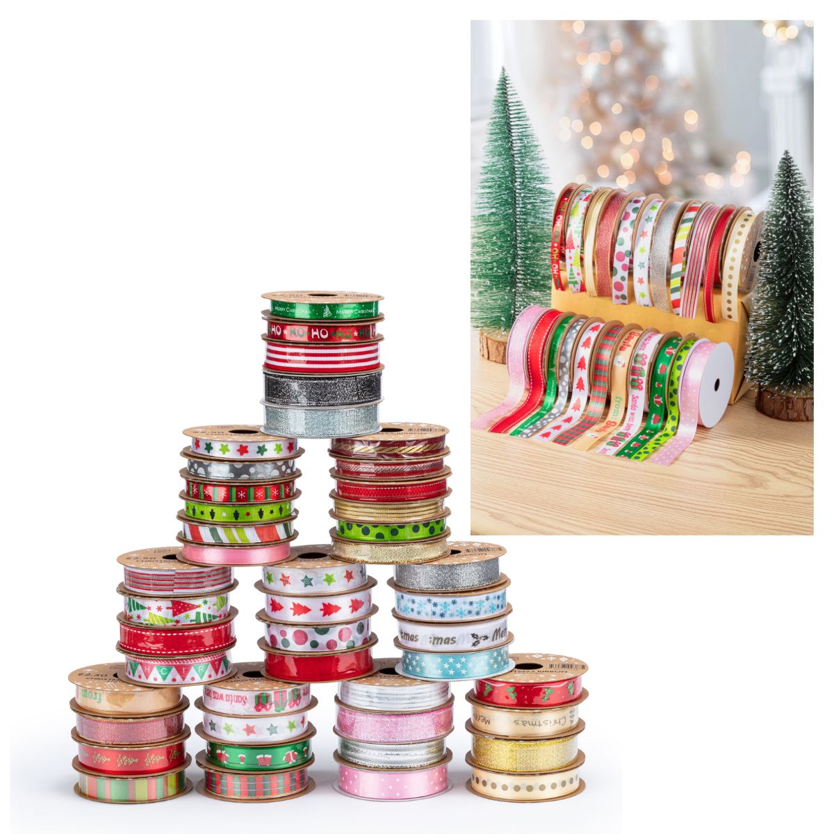 Christmas Ribbon Festive Mix 2.7m