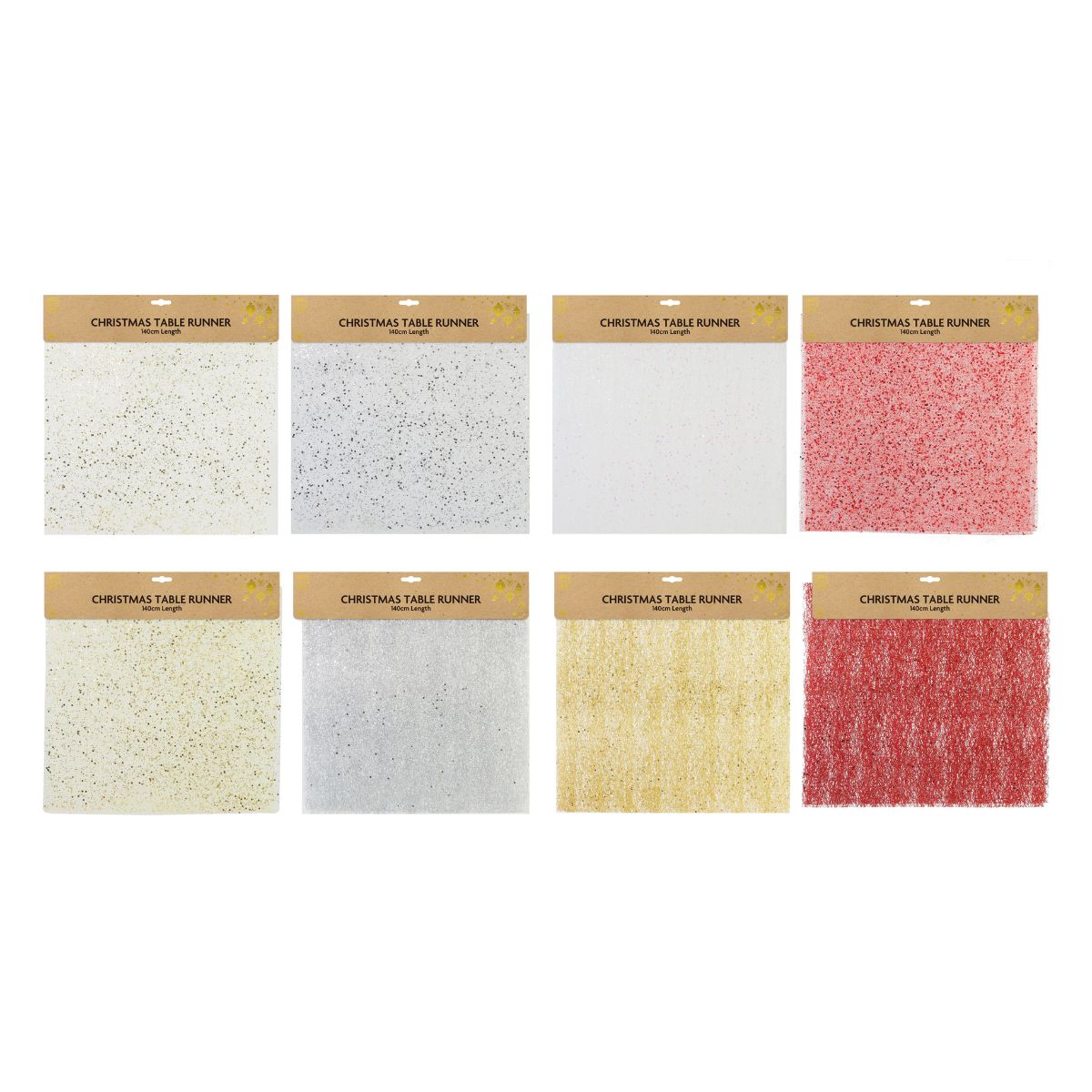Runner Glit Organza 140cm Assorted