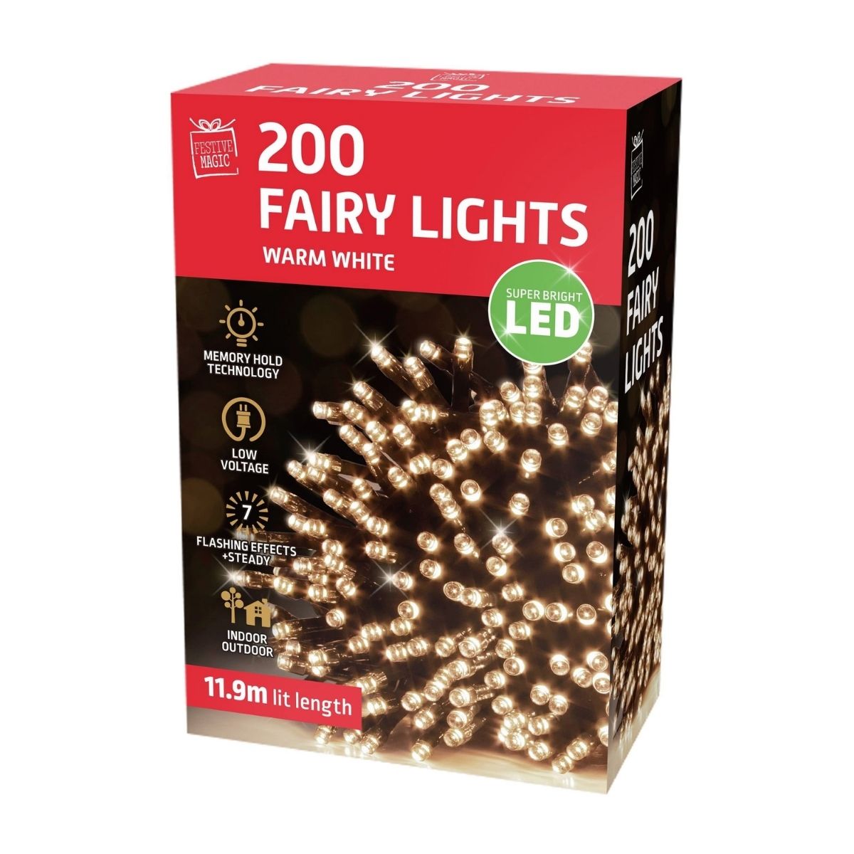 Christmas Leds Flashing 200 Warm White - Christmas Collective NZ