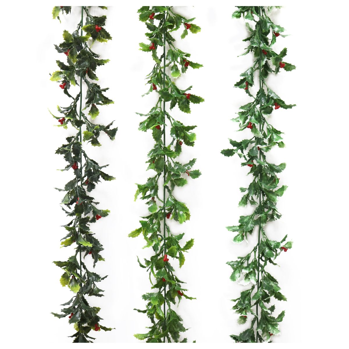 Christmas Garland Mini Holly 150cm Assorted