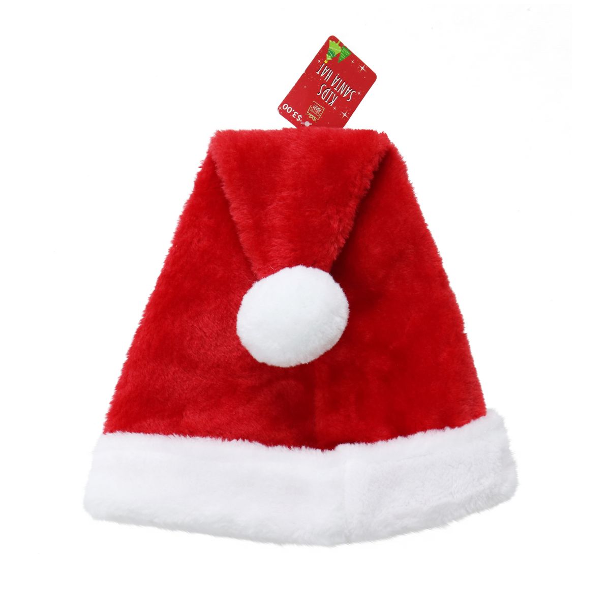 Christmas Santa Hat Plush Kids Lined