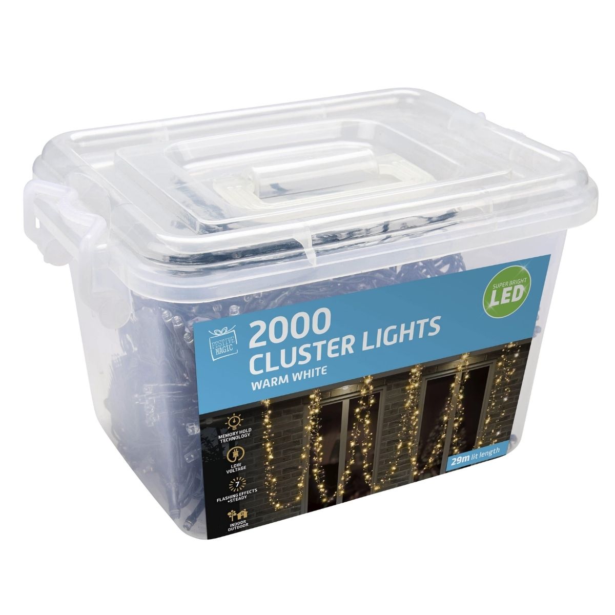 Christmas LED Cluster Lights 2000 Warm - Christmas Collective NZ