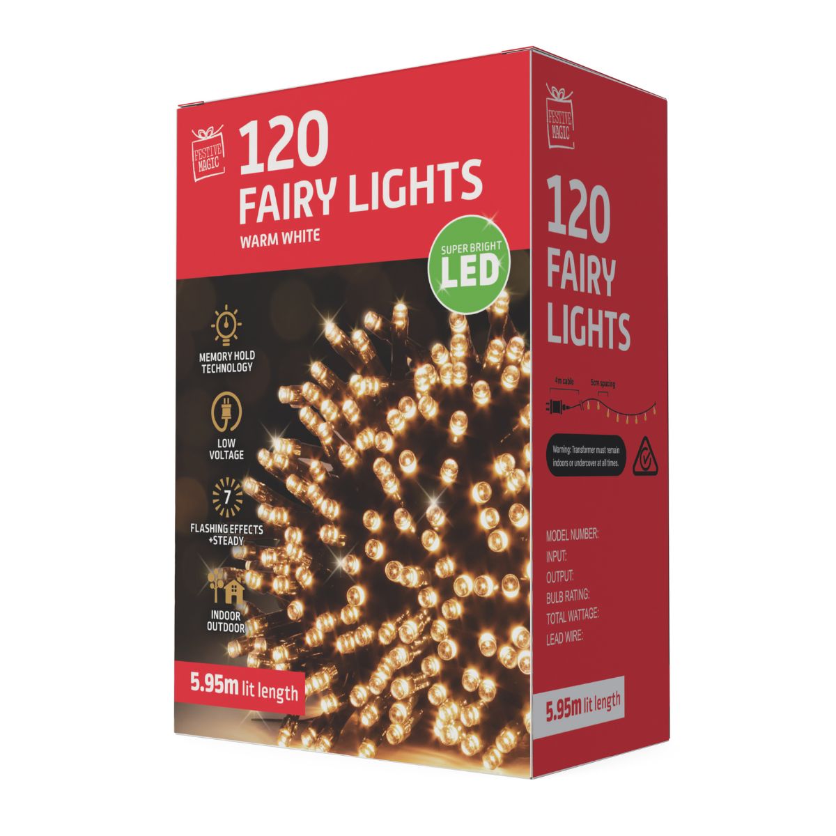 Leds Flashing 120 Warm White