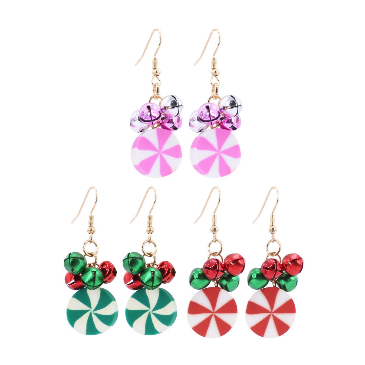 Christmas Pinwheel Earrings Assorted