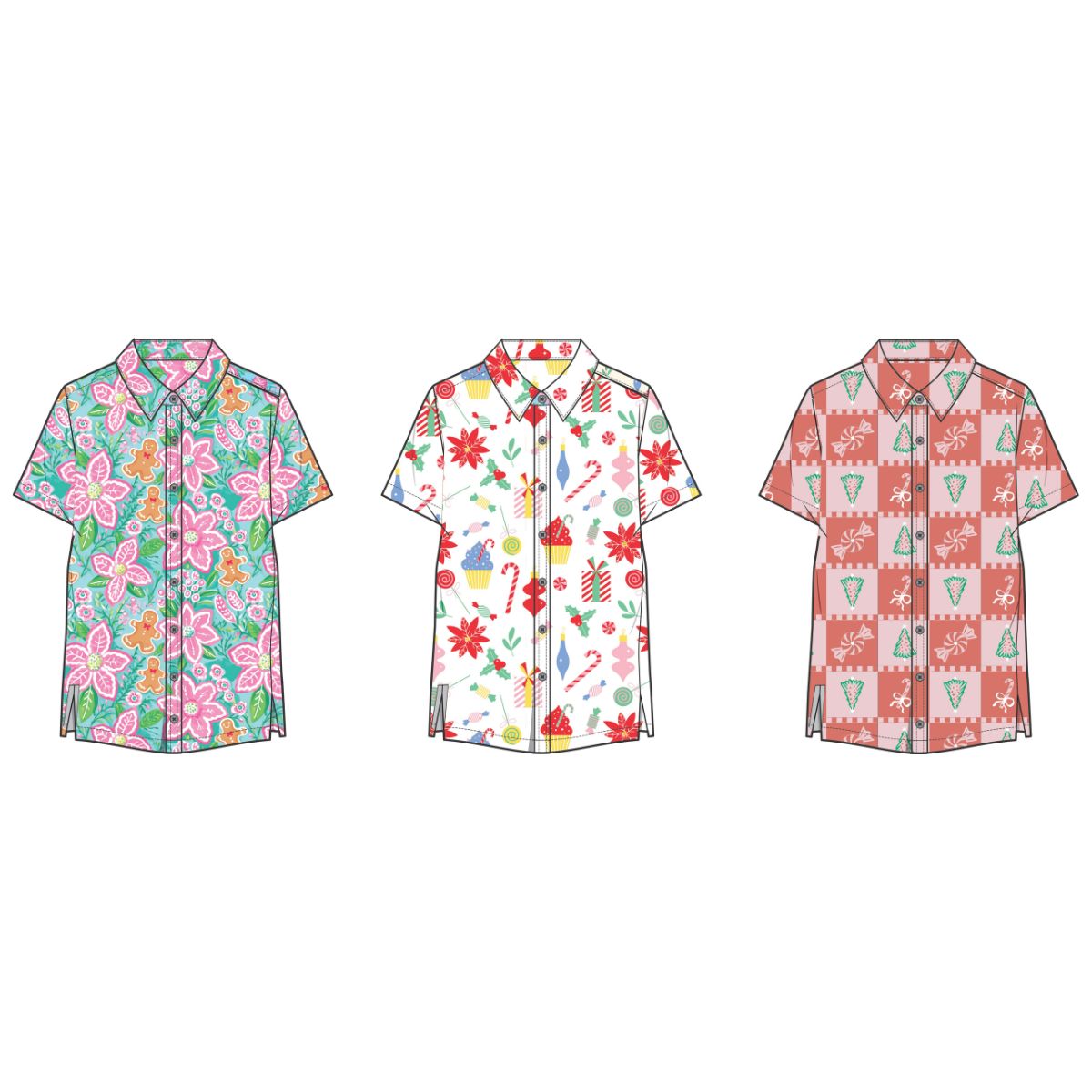 Christmas Lounge Shirt Womens Assorted