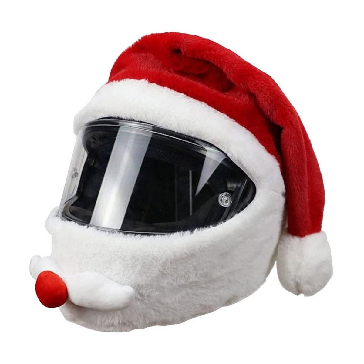 Christmas Santa Plush Motorbike Helmet Cover