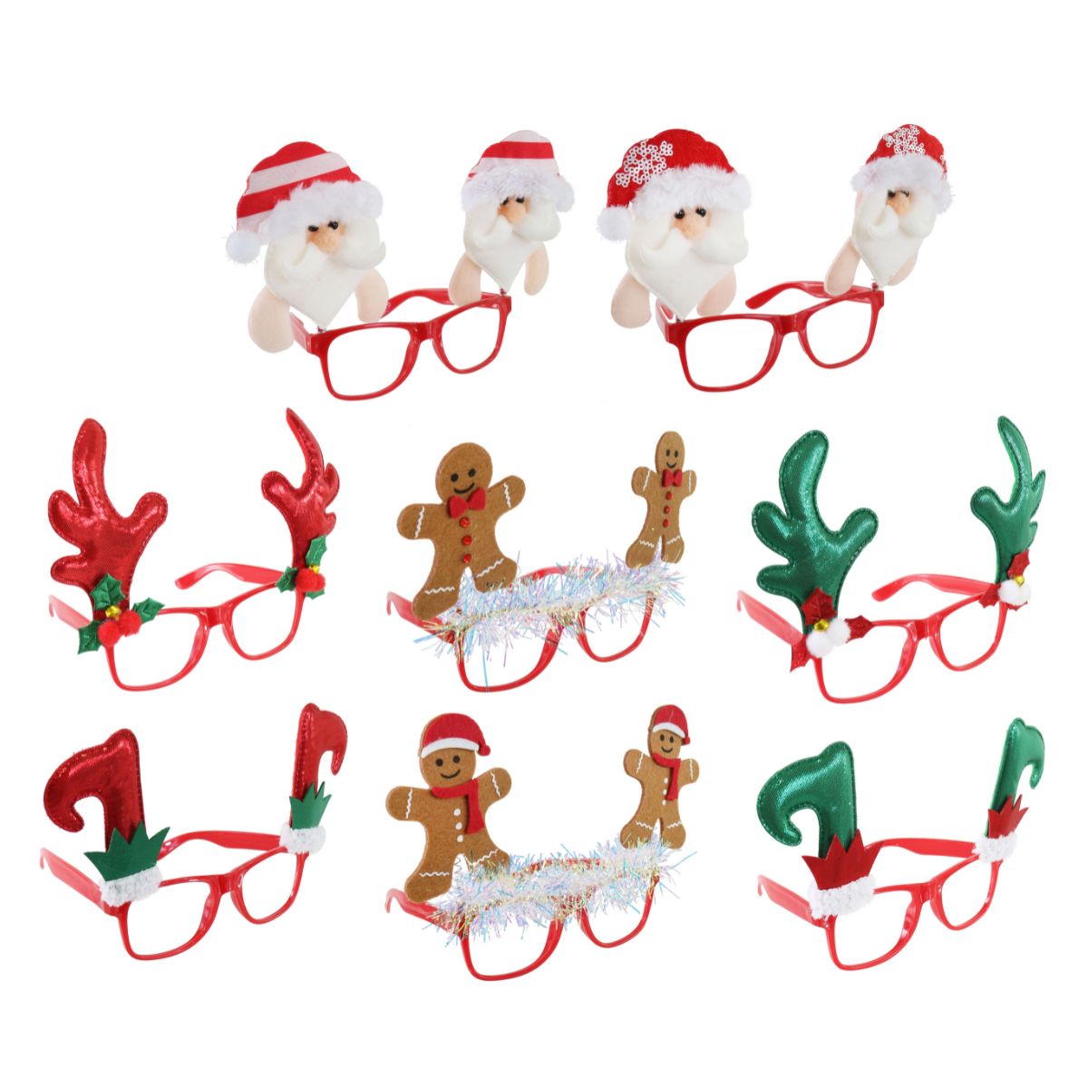 Christmas Glasses Pop Up Decoration Assorted