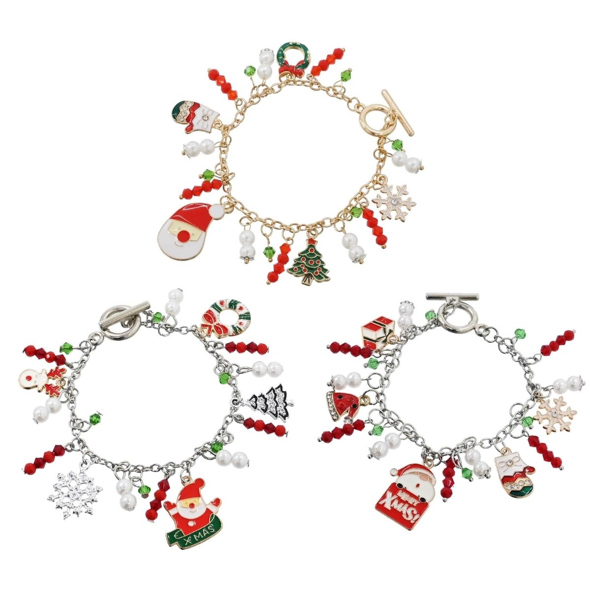 Christmas Charm Bracelet Assorted
