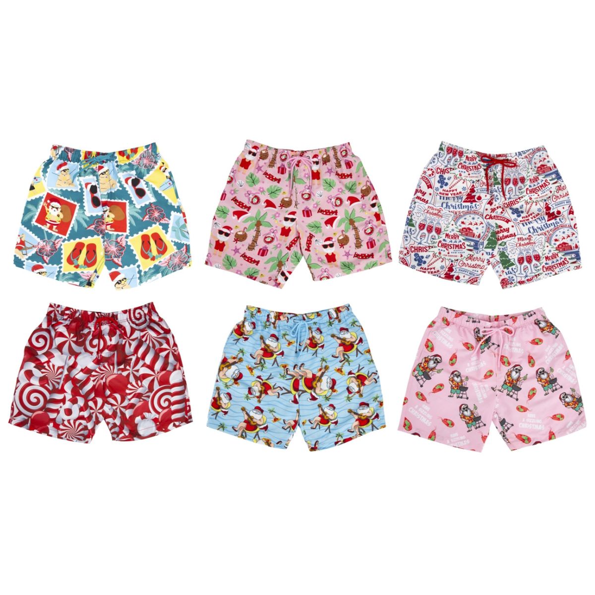 Christmas Hawaiian Boardies Mens Assorted
