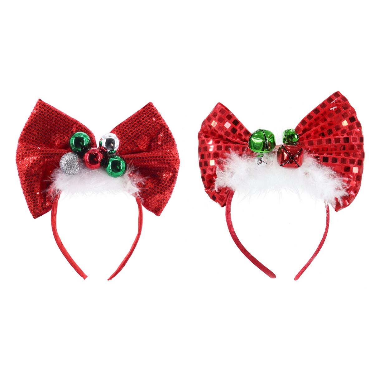 Headband Red Sequin Bow