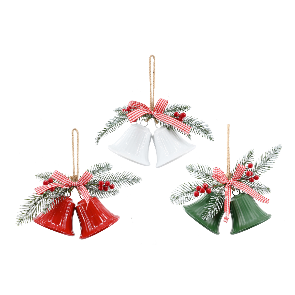 Twin Bells Hanger Gingham Bow Assorted