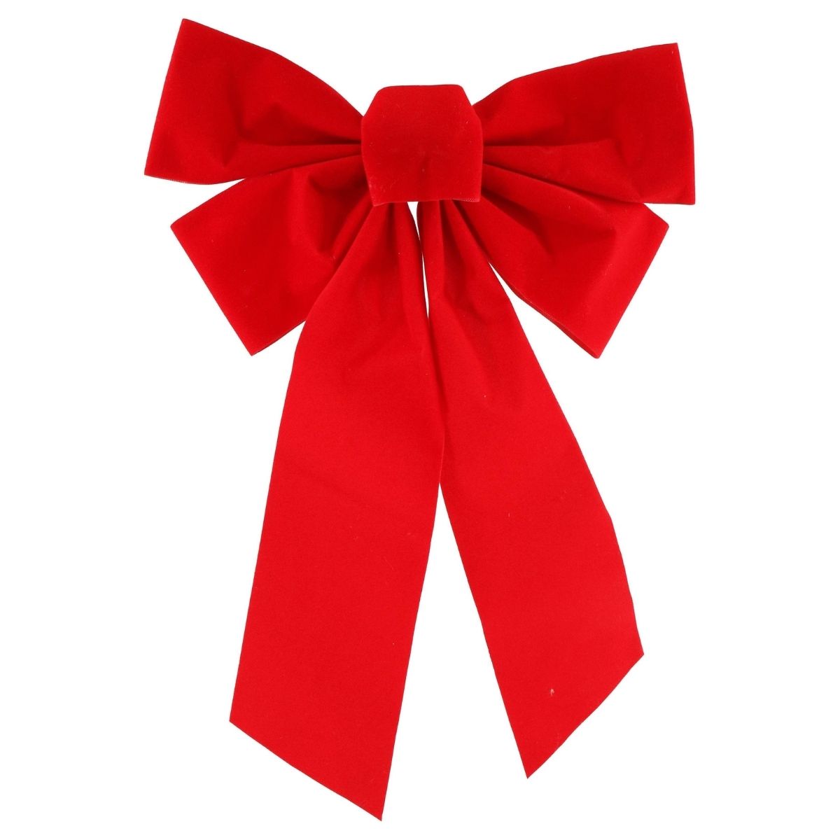 Christmas Double Bow Flocked Red Christmas decoration