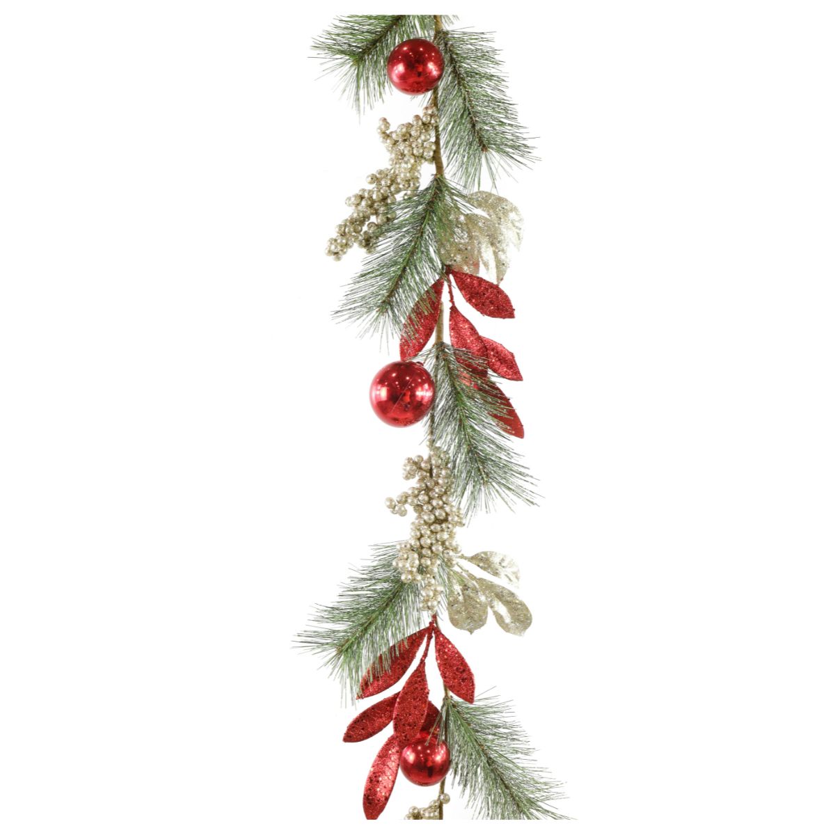 Christmas Bauble Gold Berry Pine Garland 150cm