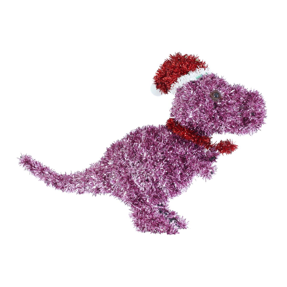 Christmas Tinsel T-Rex Pink