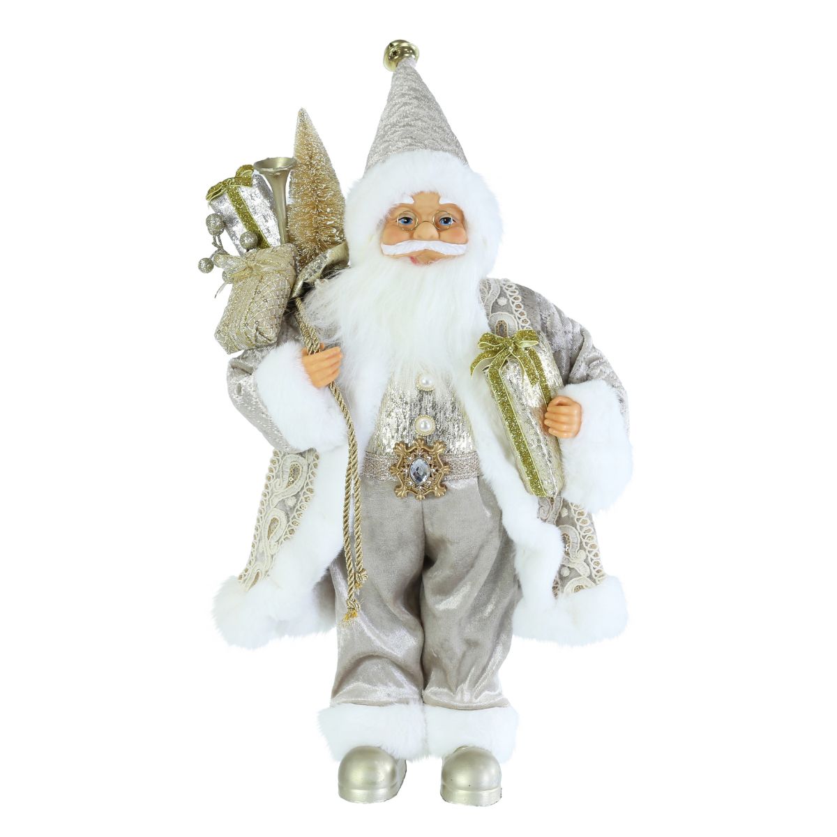 Christmas Santa Figure Luxury Gold 45cm
