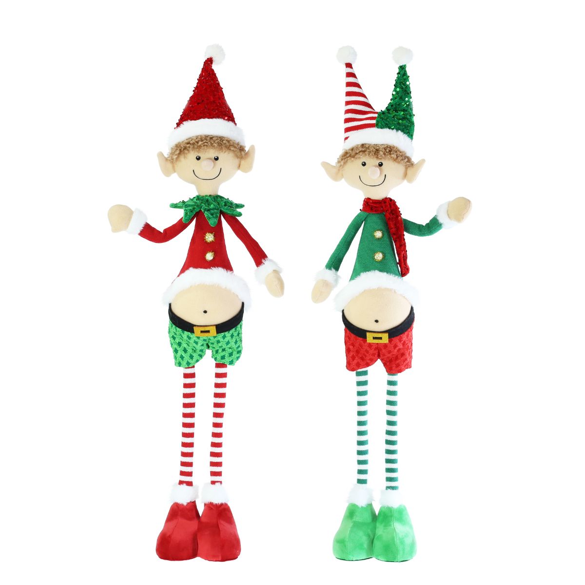 Christmas Pot Belly Elf Midriff Top/short Shorts 90cm Assorted