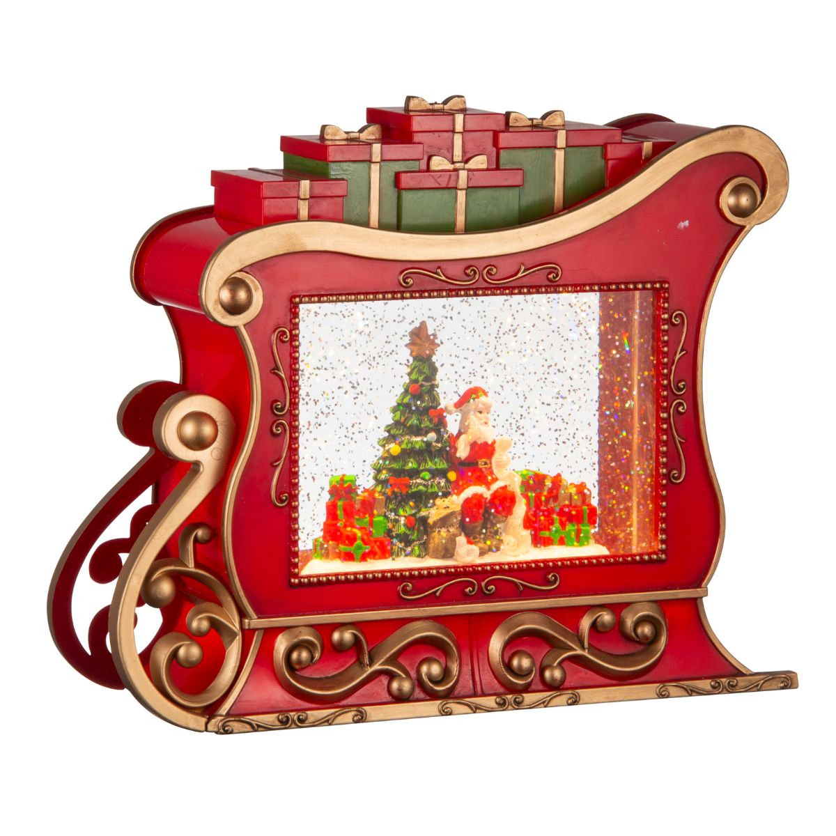 Glitter Swirl Music Christmas Sleigh USB