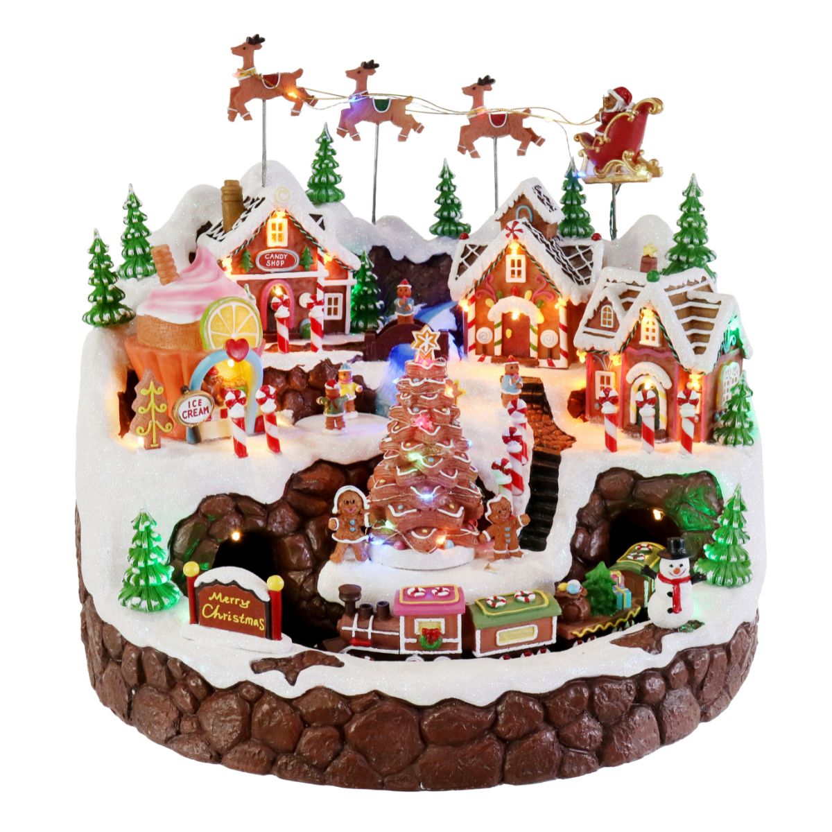 Christmas LED Musical Gingerbread Village Deluxe