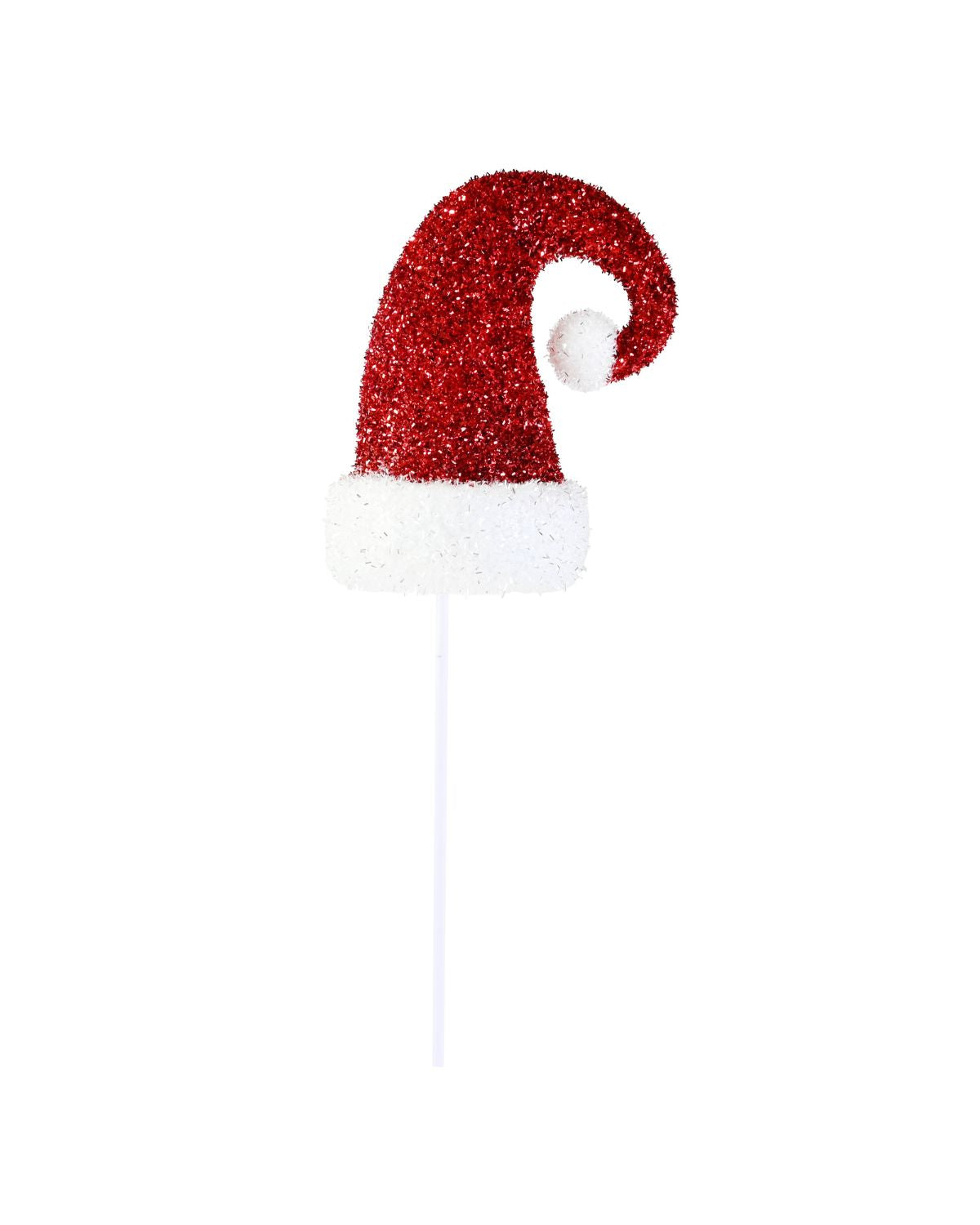 Christmas Tinsel Santa Hat Pick 70cm