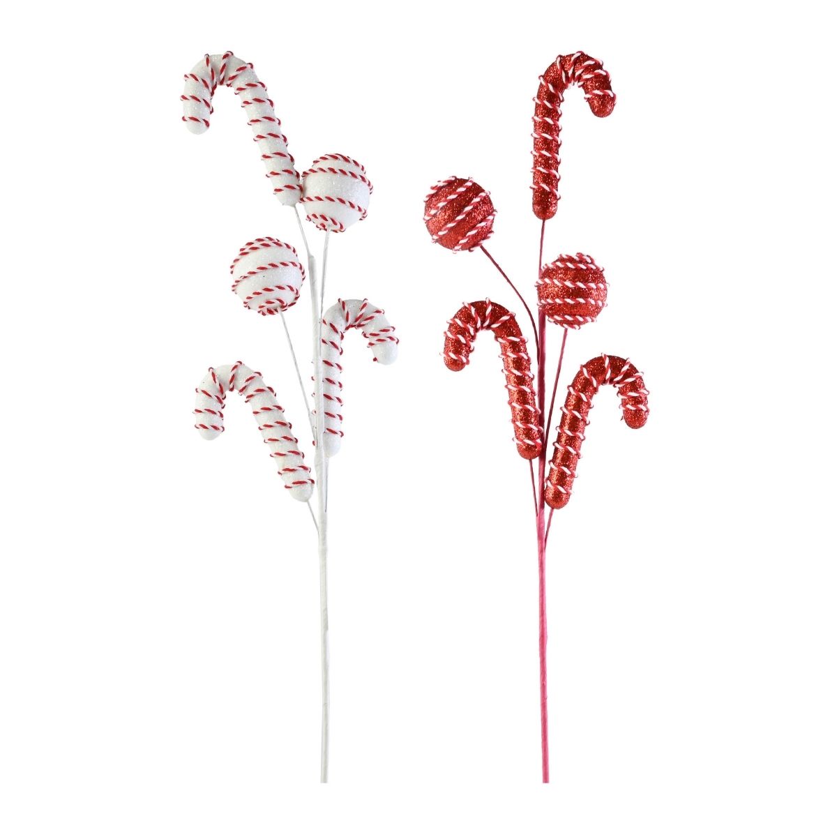 Candycane Ball Pick 68cm Assorted