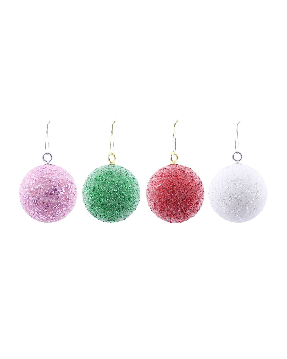 Christmas Peppermint Ice Bauble 12cm Assorted