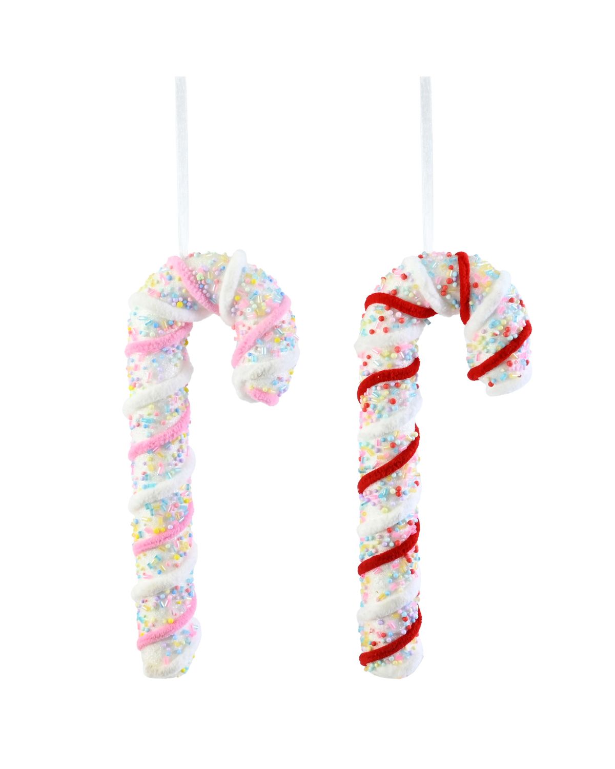 Hanging Sprinkles Candycane 26cm Assorted