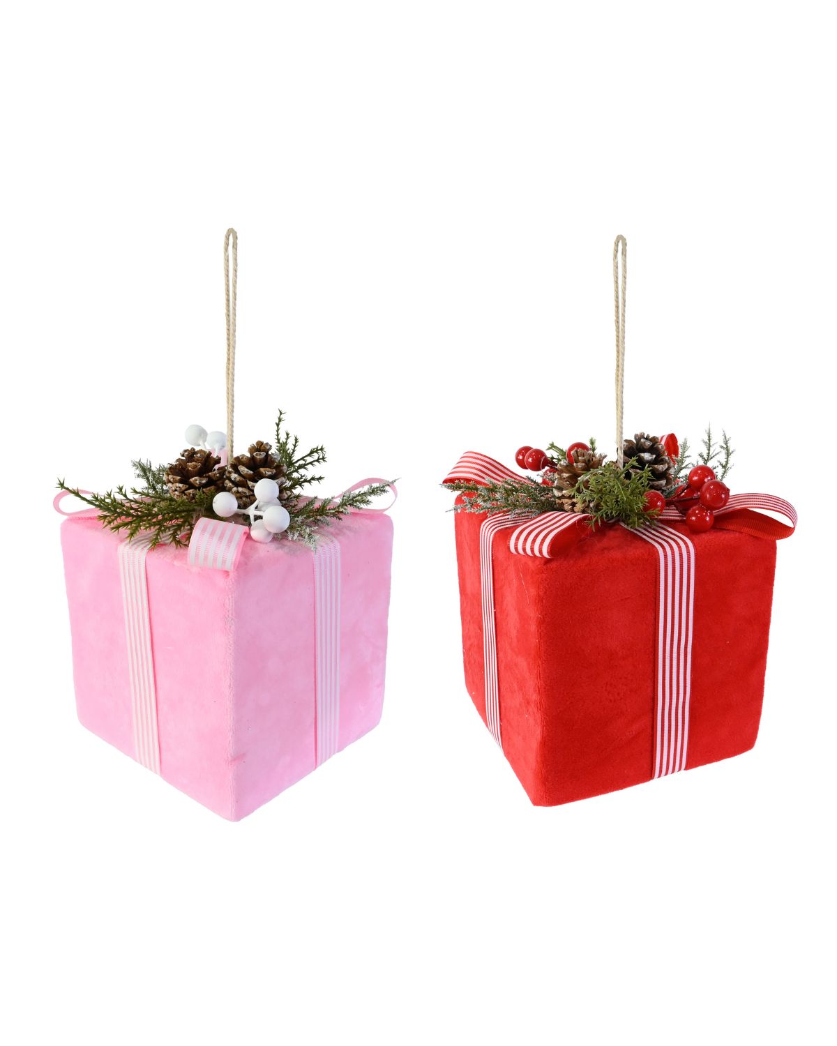 Hanging Velvet Giftbox 15cm Assorted