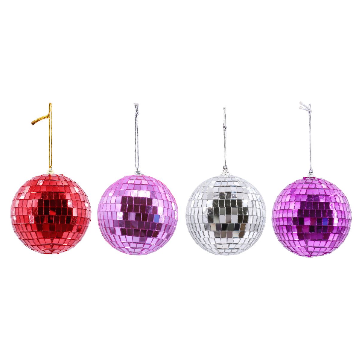 Christmas Mirror Bauble 10cm – Assorted Designs