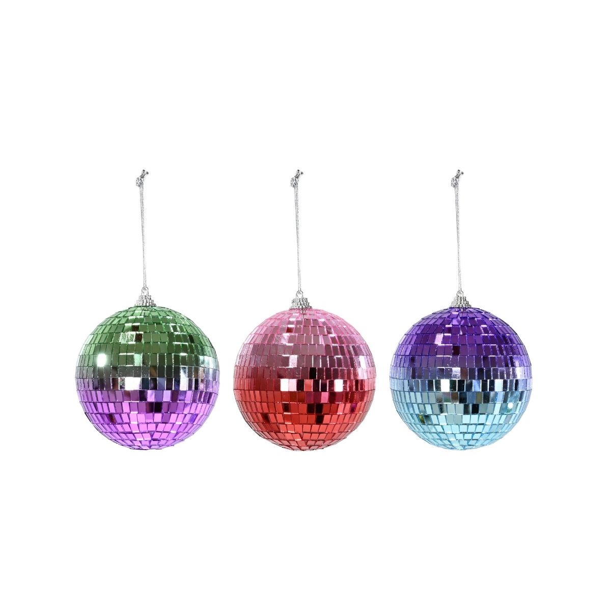 Christmas Ombre Mirror Bauble 10cm Assorted