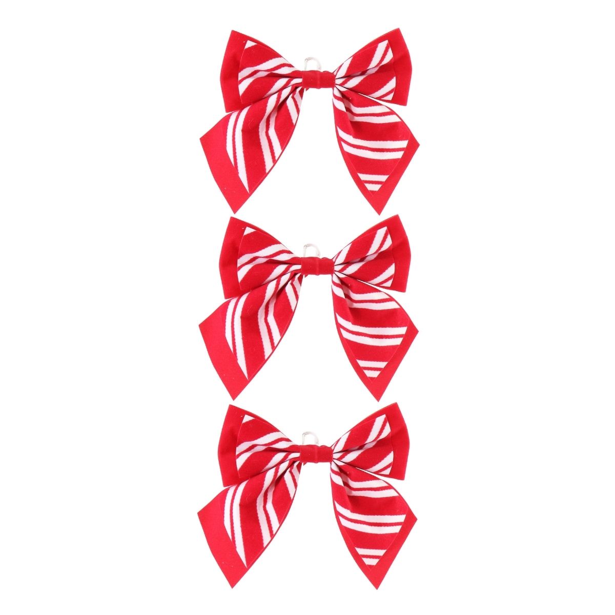 Bow Flocked Candy Stripe 3 Pack