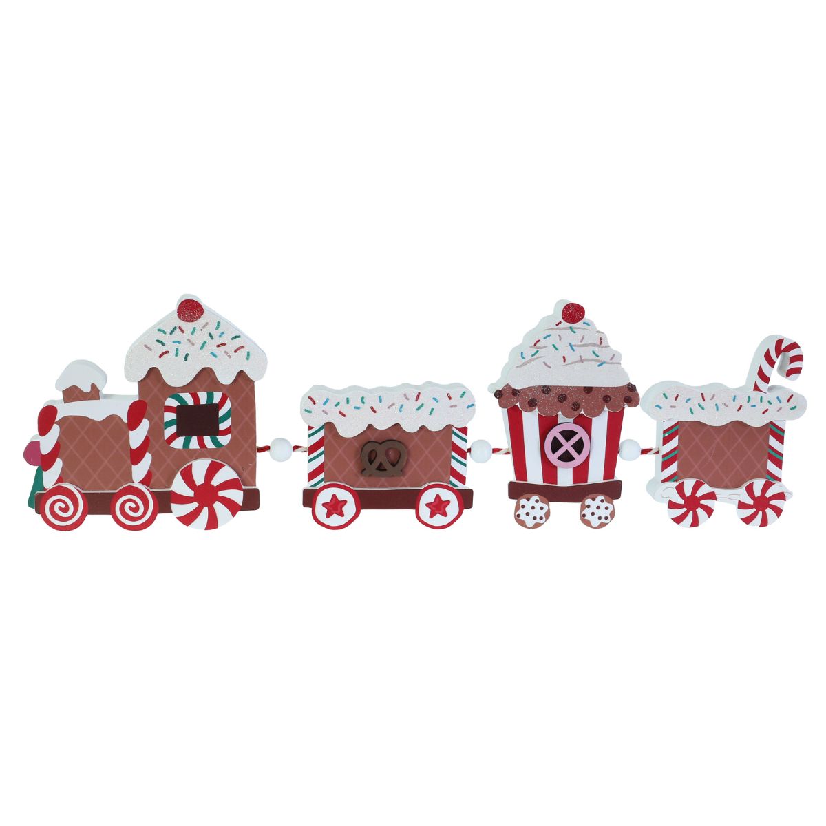 Christmas Candy Cane Train Block 46cm
