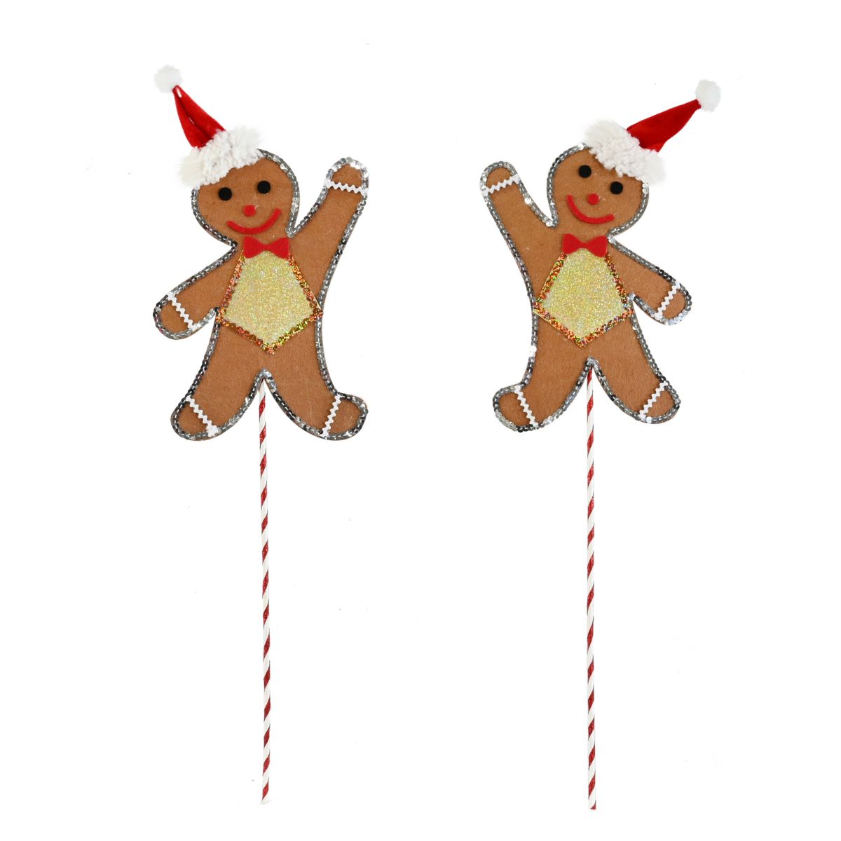 Christmas Gingerbread Man Pick 65cm Assorted