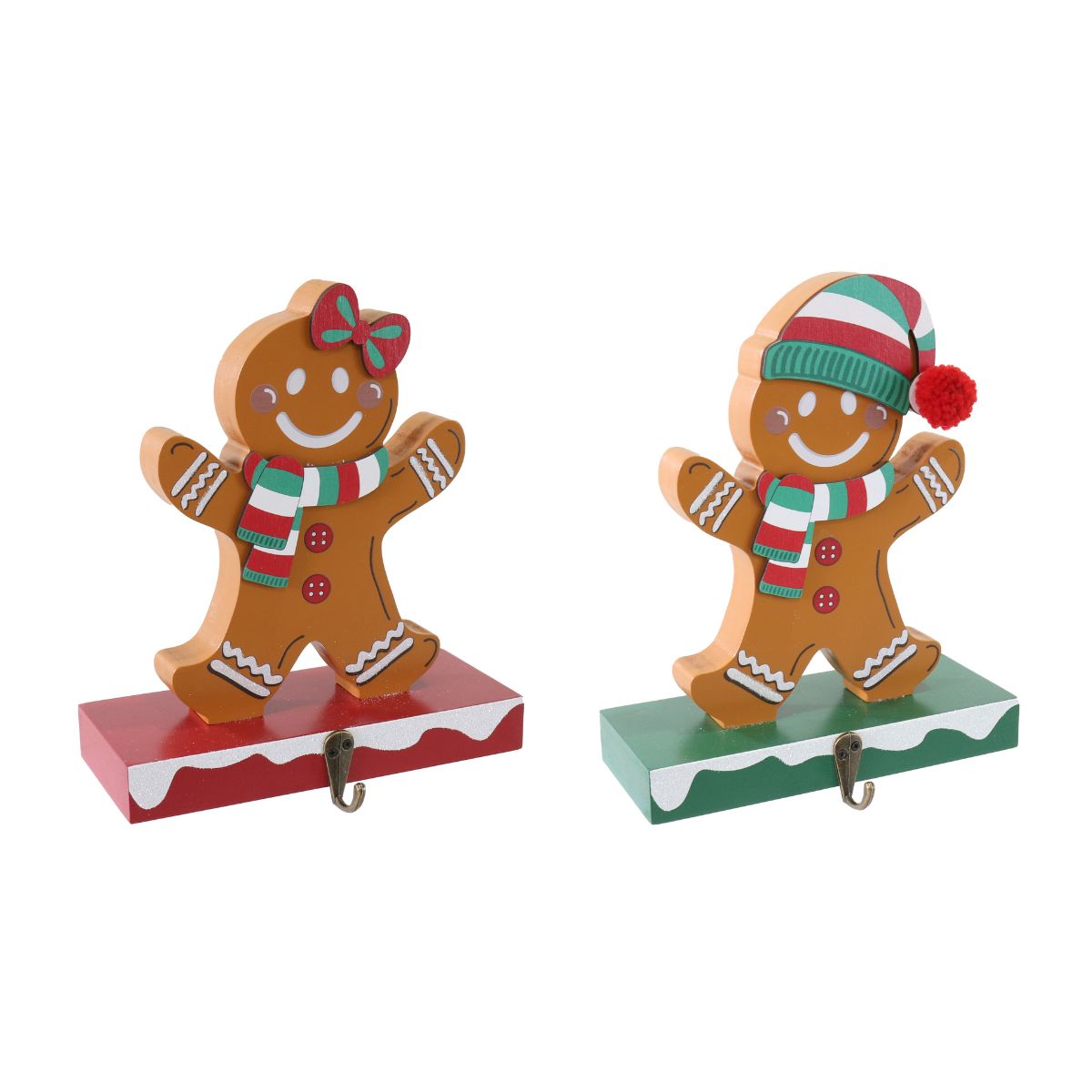 Christmas Gingerbread Stocking Hanger Assorted