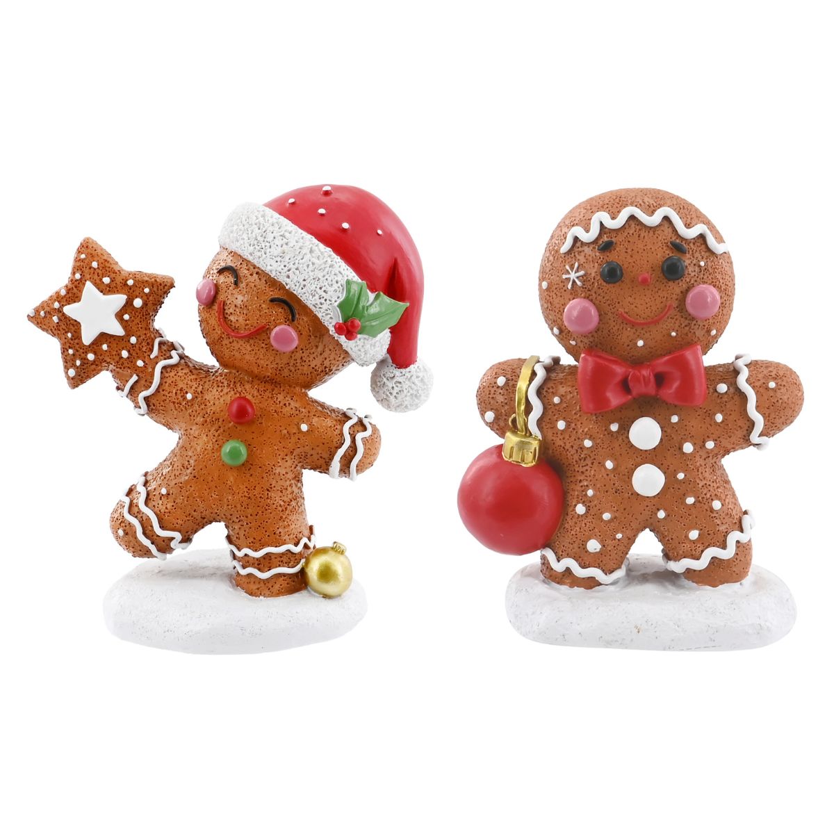 Christmas Gingerbread Table Decoration Polyresin Assorted