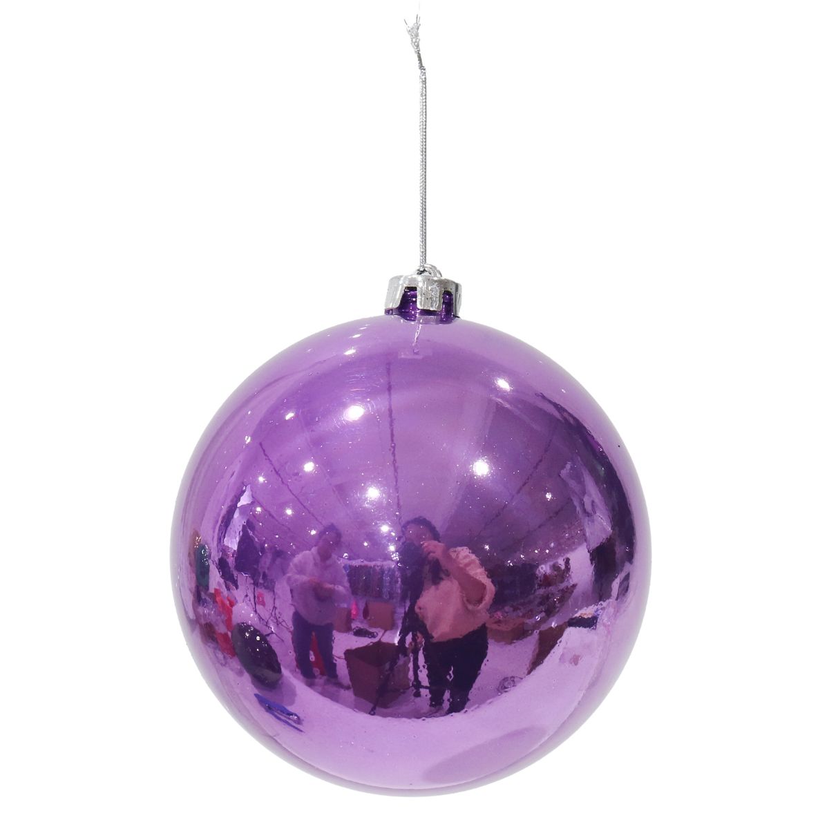 Christmas Bauble Pearl 15cm Purple