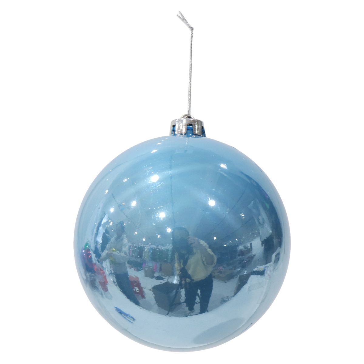 Christmas Bauble Pearl 15cm Blue