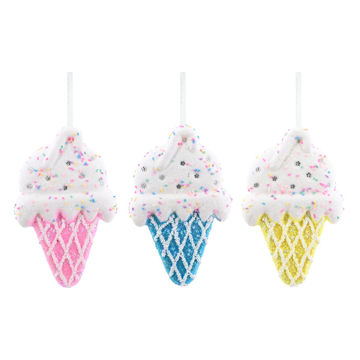 Hanging Waffle Cone 22cm Assorted