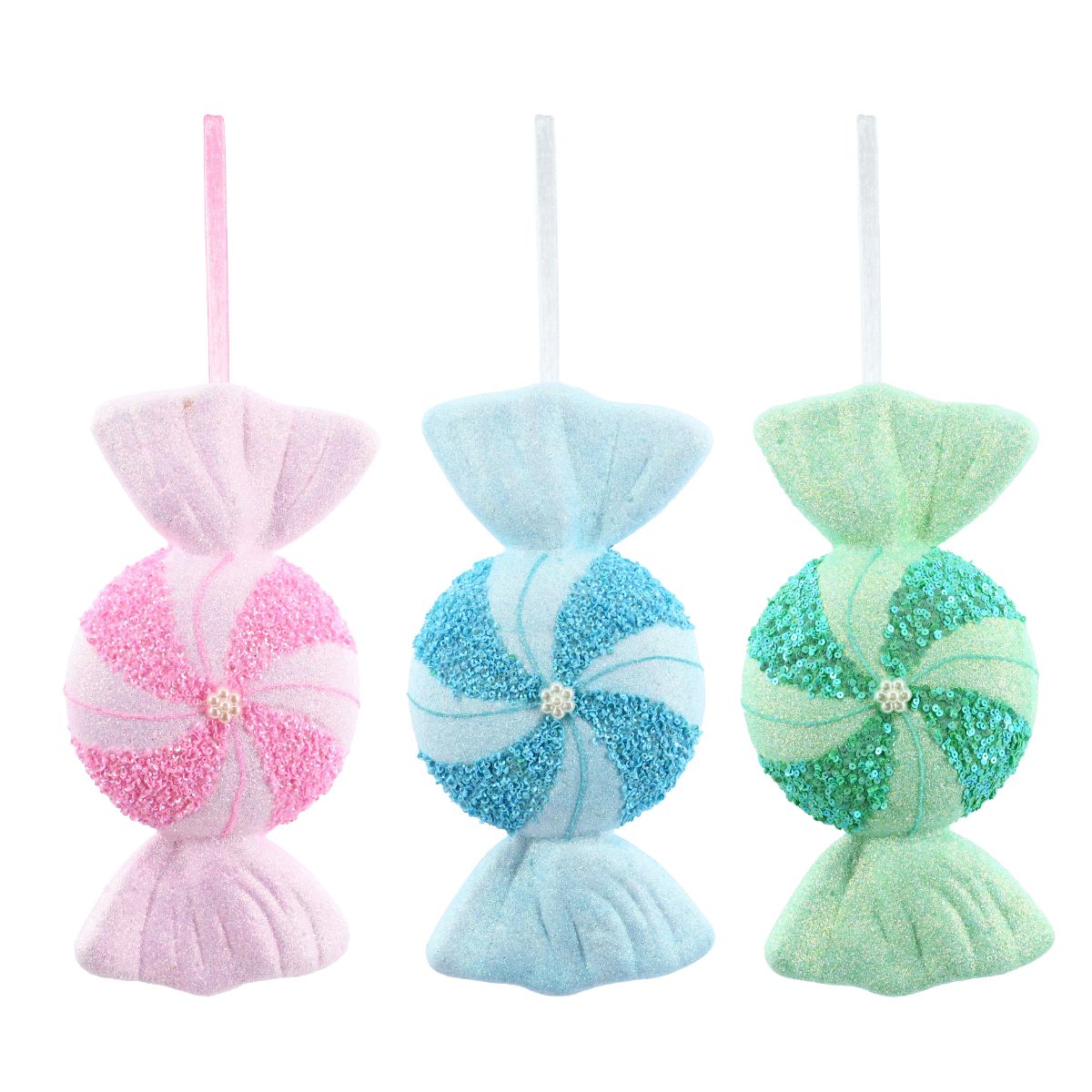 Hanging Glitter Candy 26cm Assorted