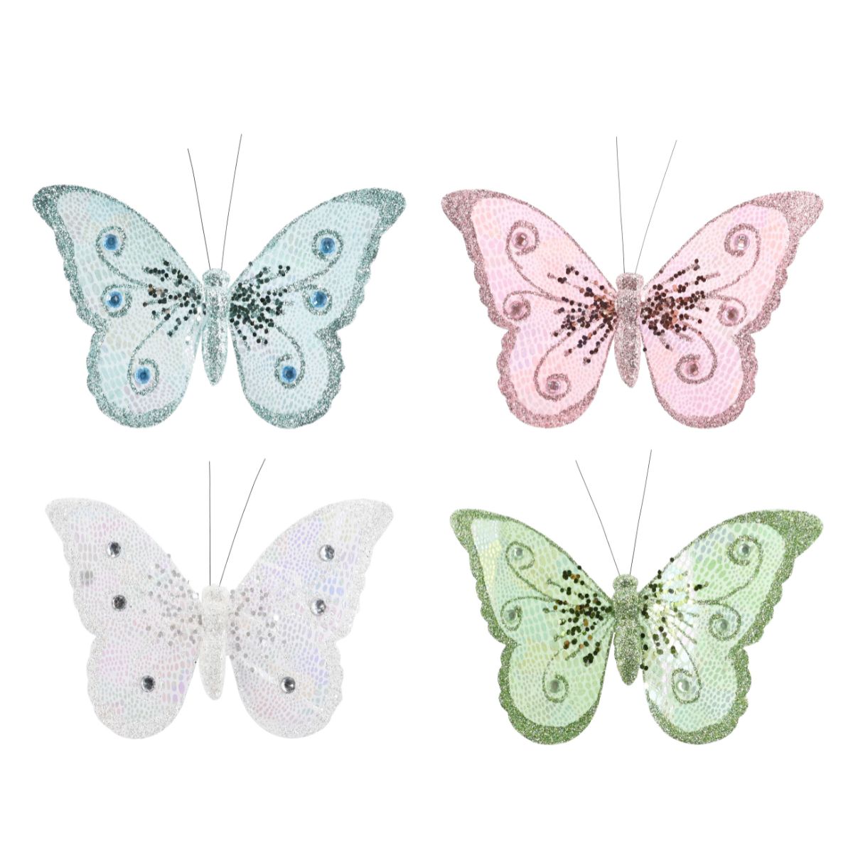 Pastel Iridescent Butterfly Clip Assorted