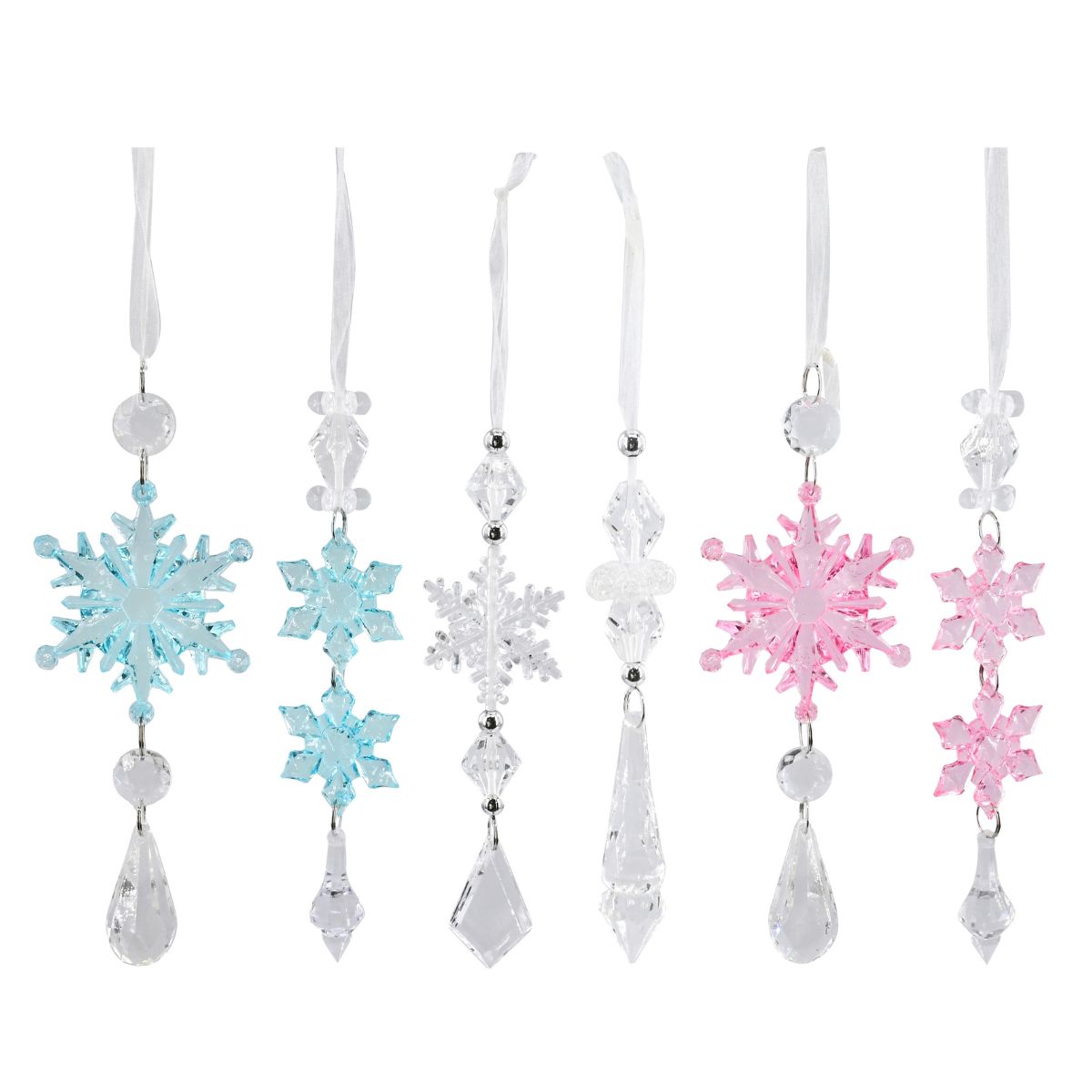 Hanging Snowflake Drop 20cm Assorted