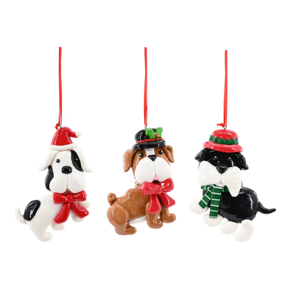 Hanging Christmas Dog 10cm Assorted