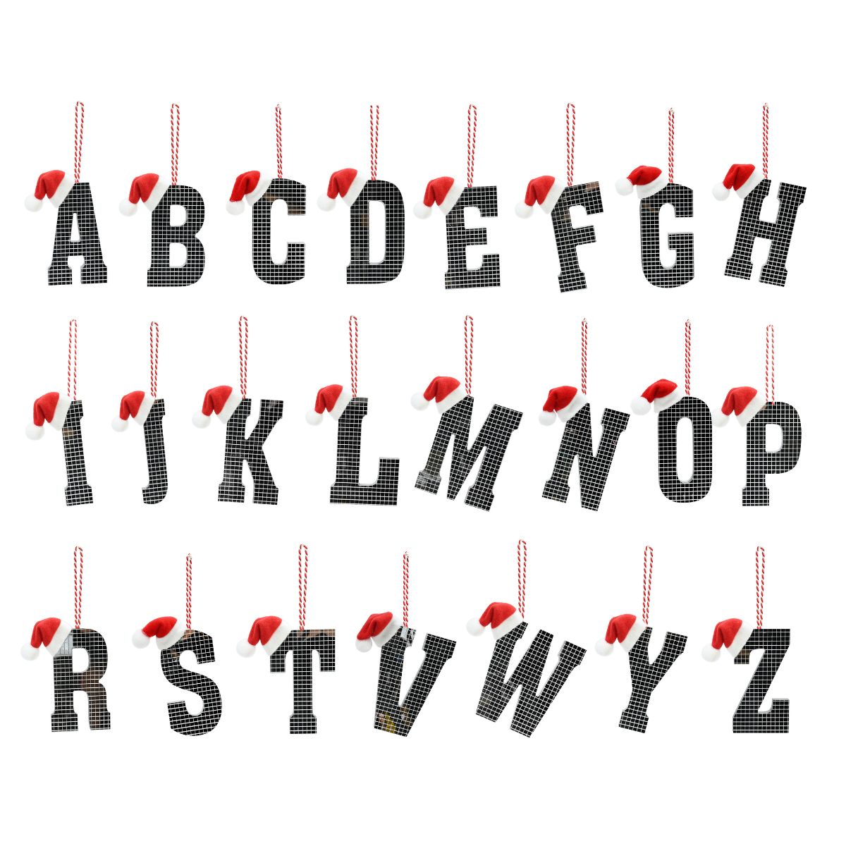 Hanging Mirror Alphabet 14cm Assorted