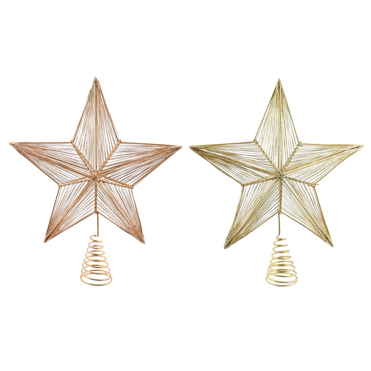Christmas Star Topper Matte Metallic 26.5cm Assorted