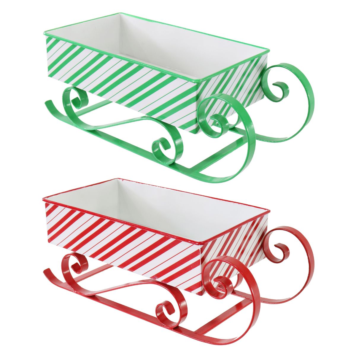 Table Sleigh Candy Stripe Metal Assorted