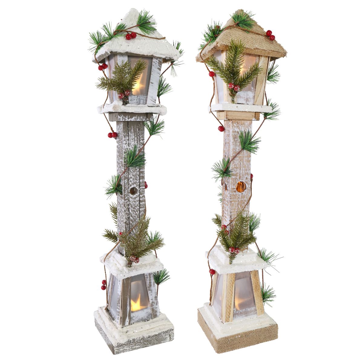 LED Lamp Post Berry Garland Assorted