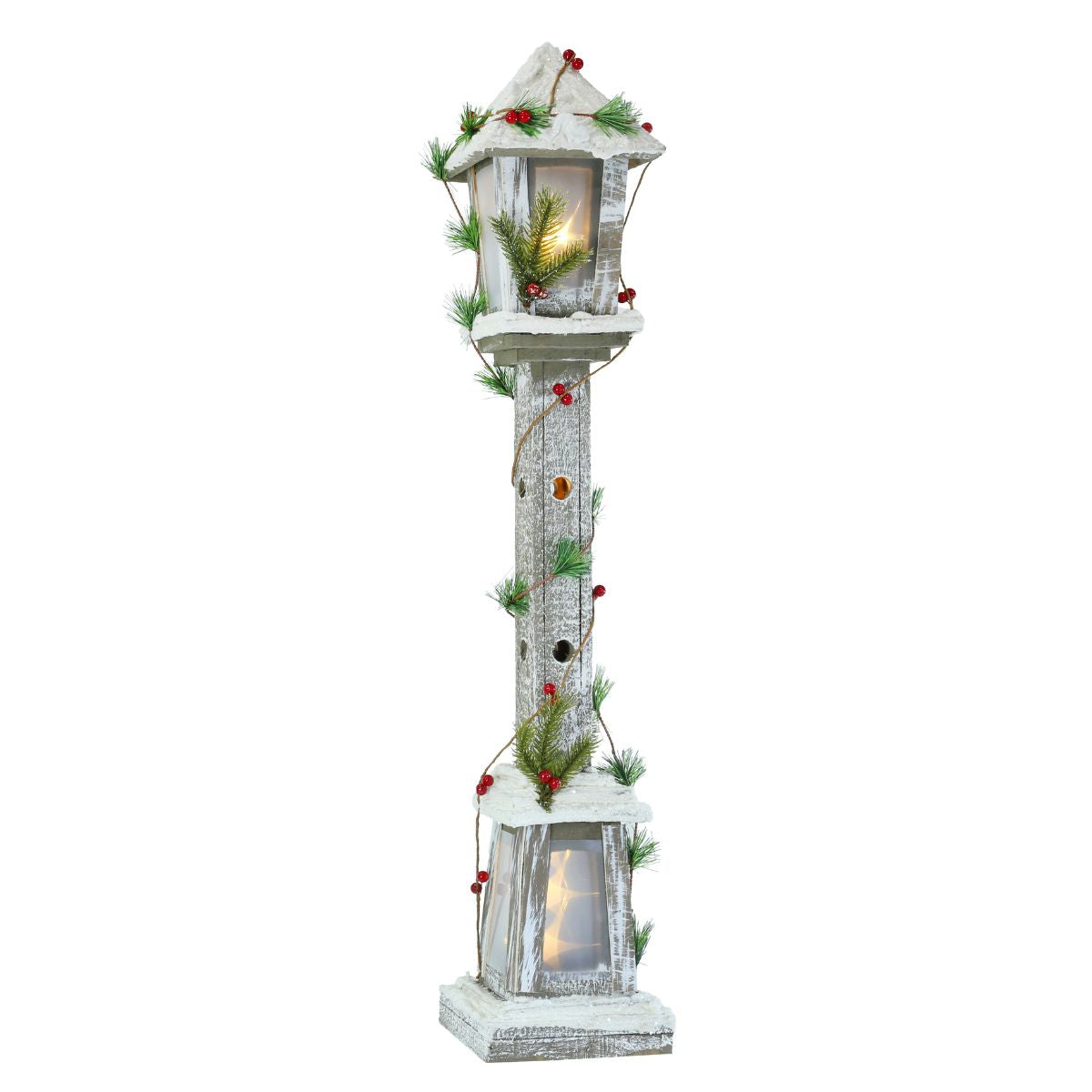 LED Lamp Post Whitewash 85cm