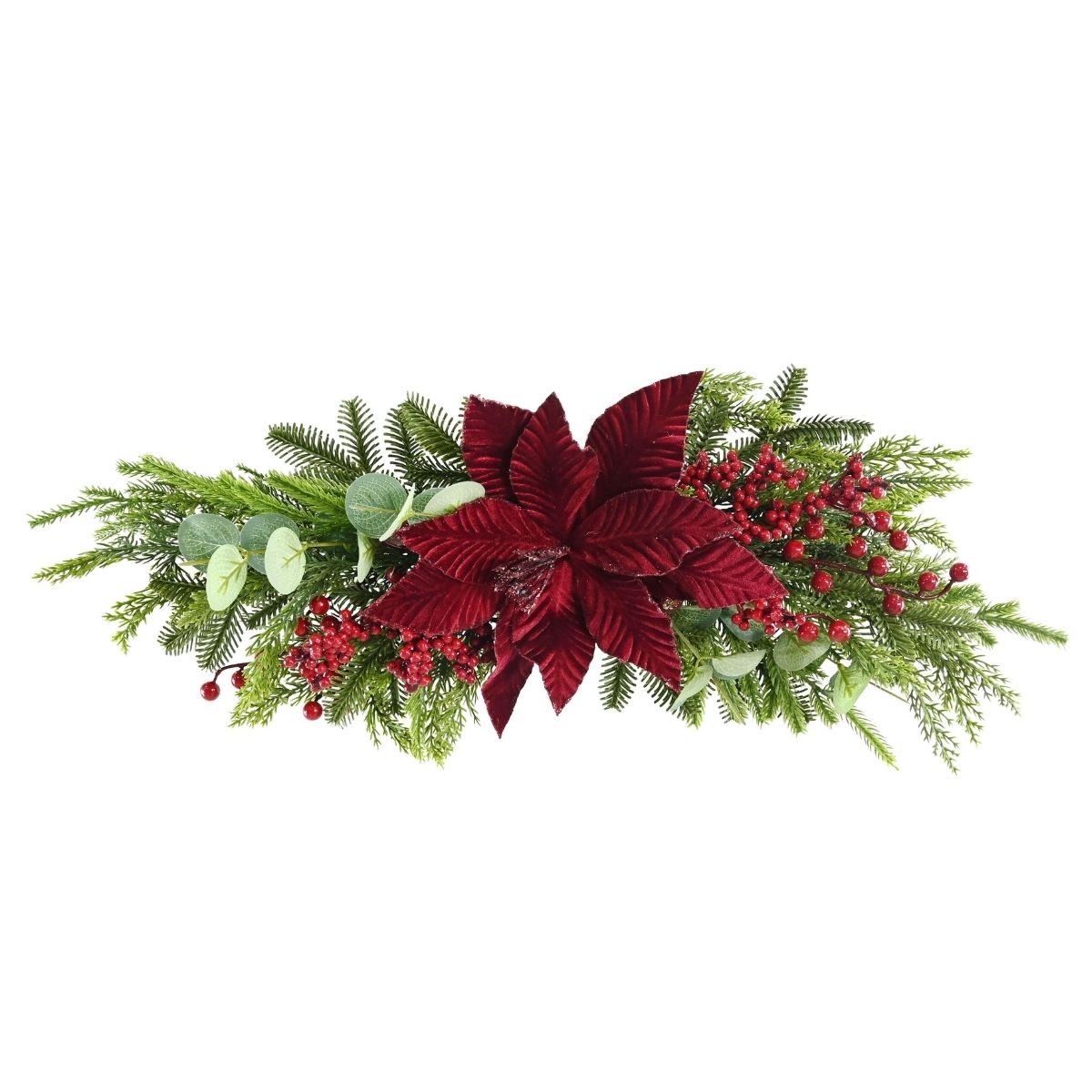 Christmas Poinsettia Table Decoration Burgundy Christmas decoration