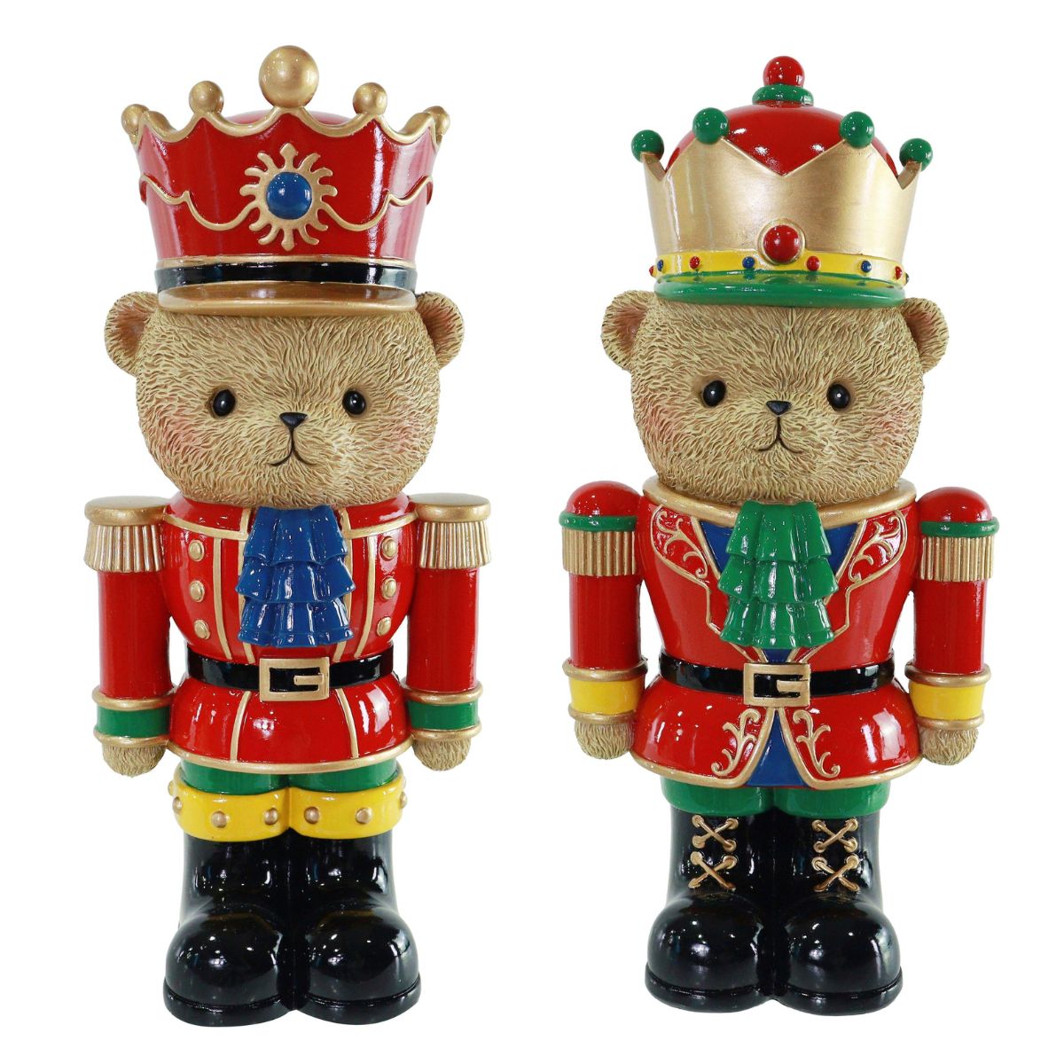 Christmas Resin Teddy Bear Prince 26cm Assorted - affordable Luxe Heritage Christmas decoration NZ