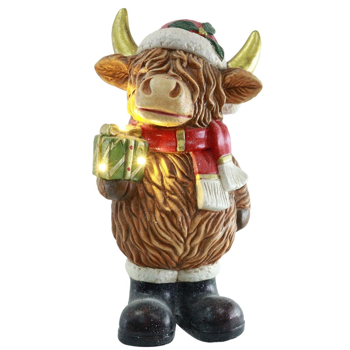 Christmas LED Resin Highland Cow Christmas decoration